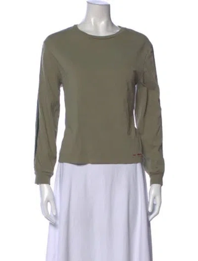 Pre-owned Paloma Wool Crew Neck Long Sleeve Top In Green