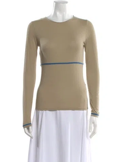 Pre-owned Paloma Wool Crew Neck Long Sleeve Top In Neutral