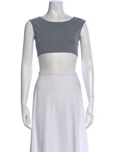 Pre-owned Paloma Wool Crew Neck Sleeveless Crop Top In Green