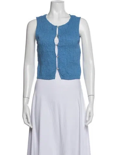 Pre-owned Paloma Wool Crew Neck Sleeveless Top In Blue