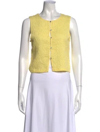 Pre-owned Paloma Wool Crew Neck Sleeveless Top In Yellow