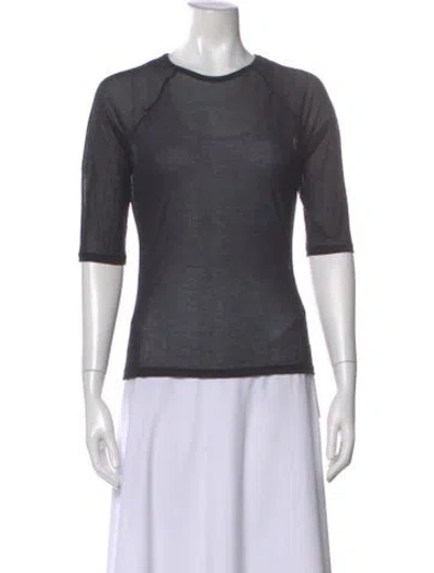 Pre-owned Paloma Wool Crew Neck Three-quarter Sleeve Top In Gray
