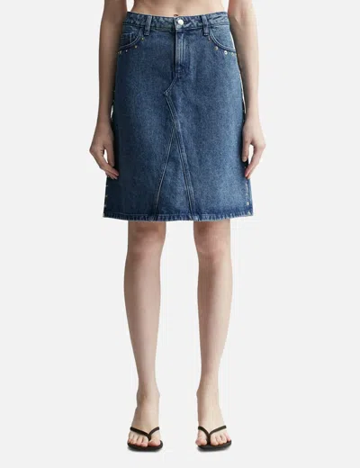 Paloma Wool Longuette Crowd In Denim Con Borchie In Blue