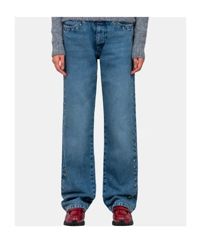 Paloma Wool Crowd Studded Jeans In Blue
