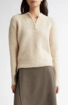 Paloma Wool Crush Henley Sweater In Ecru