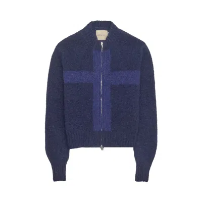 Pre-owned Paloma Wool Cruz Zip Knitwear 'blue' | Women's Size L