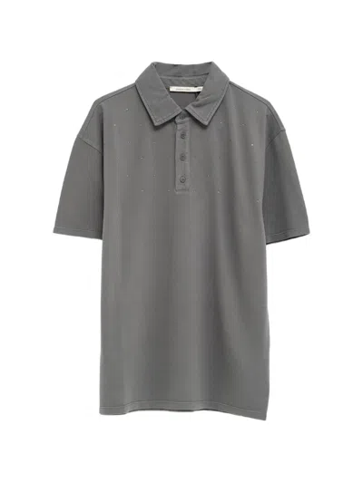 Paloma Wool Crystal-embellished Polo Shirt In Gray