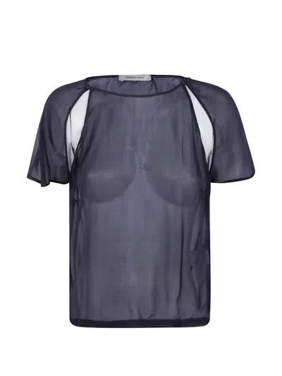 Paloma Wool Cut-out Silk T-shirt In Gray