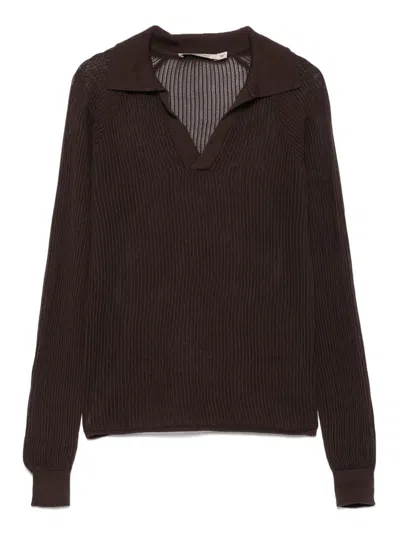 PALOMA WOOL DANDI POLO WOMAN BROWN