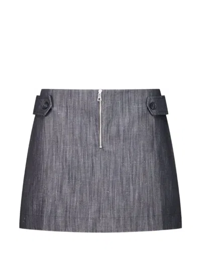 Paloma Wool Deuna Buttoned Skirt In Gray