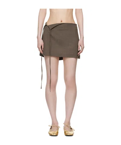 Paloma Wool Drari Tie Mini Skirt In Brown