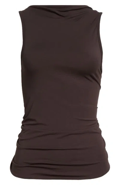 Paloma Wool Duli Asymmetrical Sleeveless Top In Brown