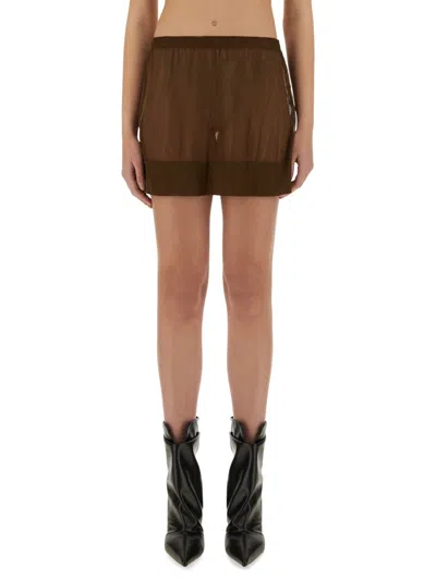 Paloma Wool Elastic Waist Skirt In Brown