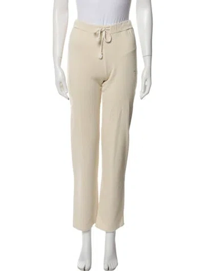 Pre-owned Paloma Wool Embroidered Accent Sweatpants In Neutral