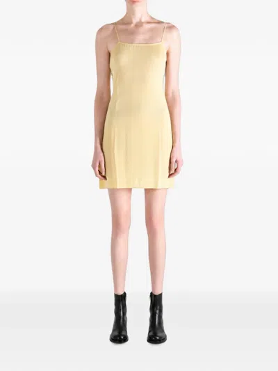 Paloma Wool Enos Button-detail Spaghetti-strap Mini Dress In Multi