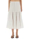 Paloma Wool Etoile" Long Skirt In White
