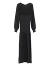 Paloma Wool Fa Button-detail Long-sleeve Dress In Black