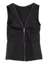 Paloma Wool Fase Zip-up Top In Black