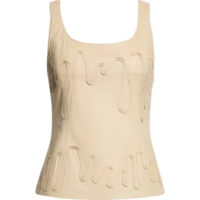 Paloma Wool Fil Leather Top In Neutral