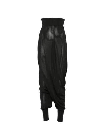Paloma Wool Fine-knit Drop-crotch Trousers In Black