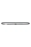 Paloma Wool Finito Skinny Leather Belt In Black