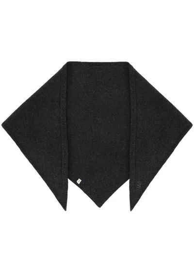 Paloma Wool Grey Wool Scarf In Black
