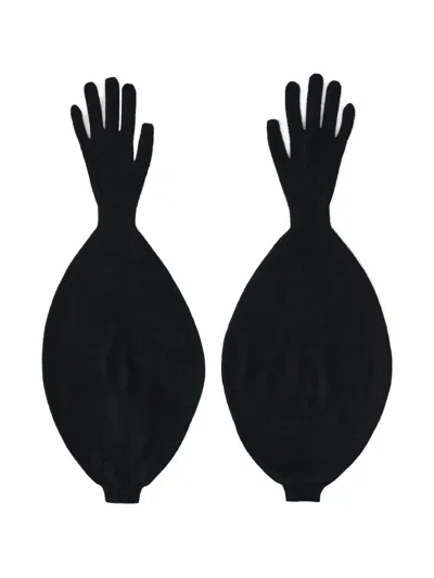 Paloma Wool "flake" Puffy Gloves In Black