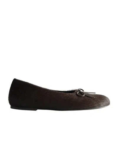 Paloma Wool Flat Ballet Shoes In Brown