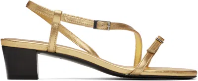 Paloma Wool Gold Mara Heeled Sandals In 800 Gold