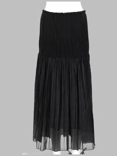 Paloma Wool Long Lupe Skirt Lightweight Sheer Tiers In Black