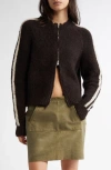 Paloma Wool Grand Slam Zip-up Knitted Cardigan In Brown