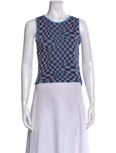 Pre-owned Paloma Wool Graphic Print Crew Neck Top In White