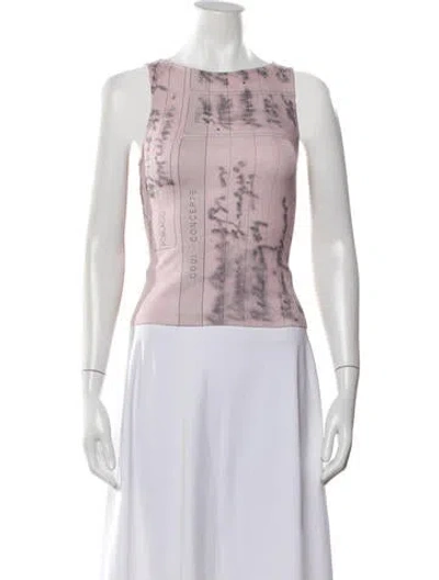 Pre-owned Paloma Wool Graphic Print Crew Neck Top In White