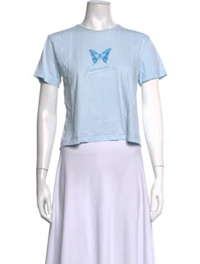 Pre-owned Paloma Wool Graphic Print Crew Neck T-shirt In Blue