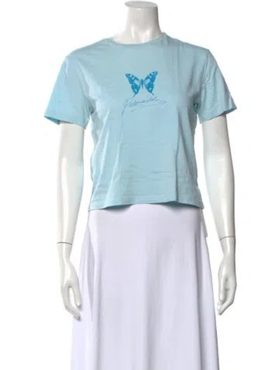 Pre-owned Paloma Wool Graphic Print Crew Neck T-shirt In Blue