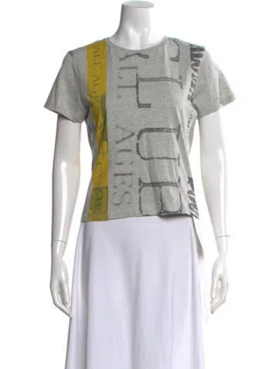 Pre-owned Paloma Wool Graphic Print Crew Neck T-shirt In Grey
