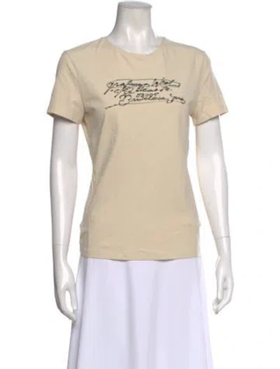 Pre-owned Paloma Wool Graphic Print Crew Neck T-shirt In Neutral