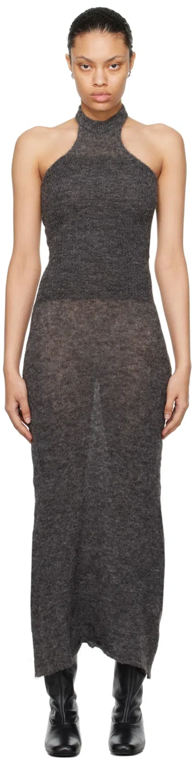 Paloma Wool Gray Bona Nit Maxi Dress In C/209 Dark Grey