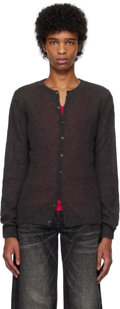 Paloma Wool Grey Button Fine Champions Cardigan In 230 Grey
