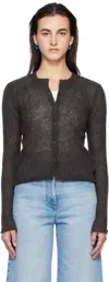 Paloma Wool Gray Button Fine Champions Cardigan In 230 Grey
