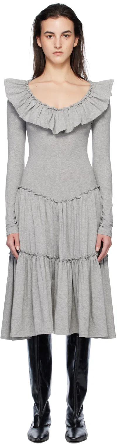 Paloma Wool Gray Carita Midi Dress In 200 Grey