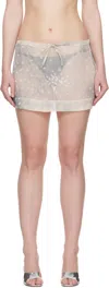 Paloma Wool Silk-blend Mini Skirt In Neutral