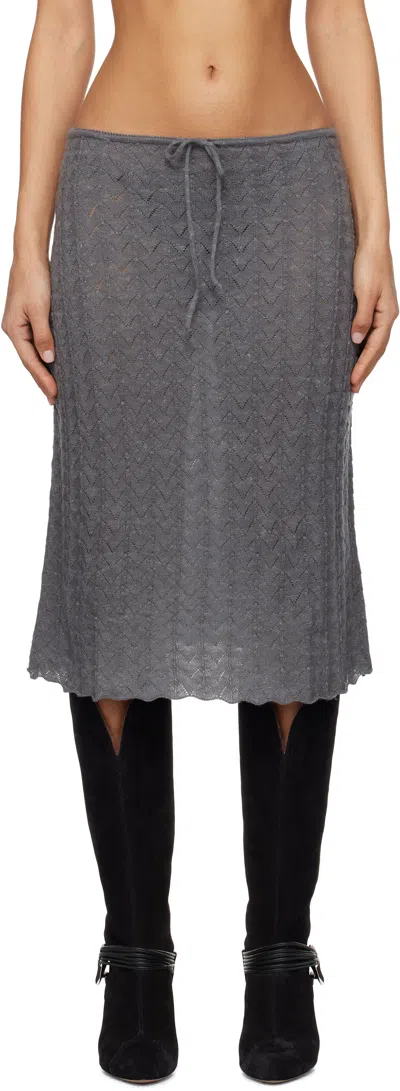 Paloma Wool Gray Endrina Midi Skirt In 209 Grey