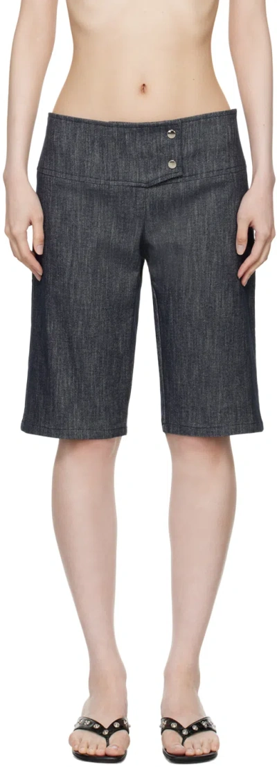 Paloma Wool Gray Jue Shorts In 838 Denim