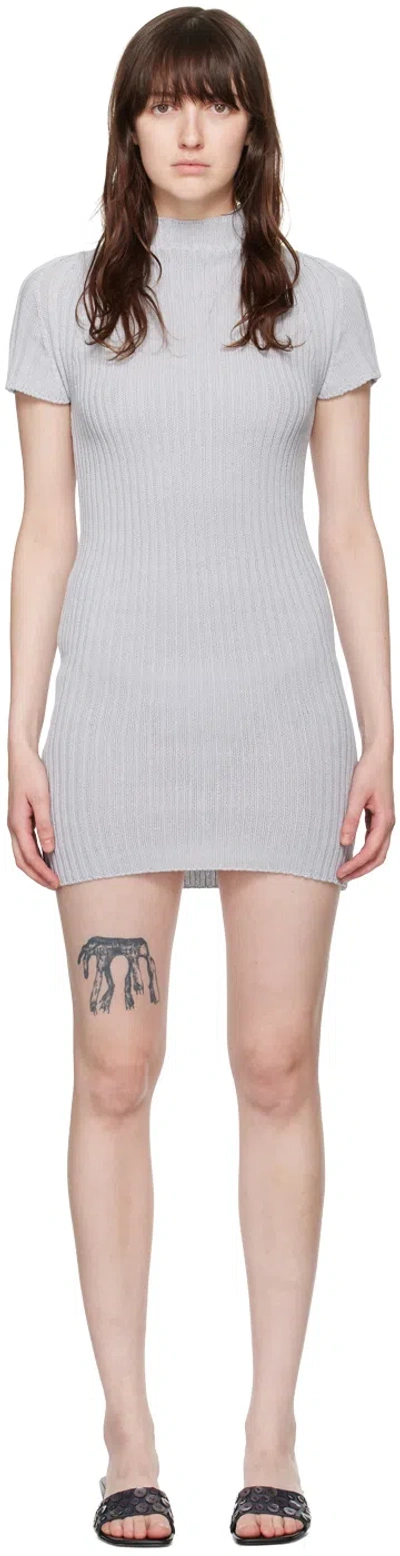 Paloma Wool Gray Merlo Minidress In 120 Blue