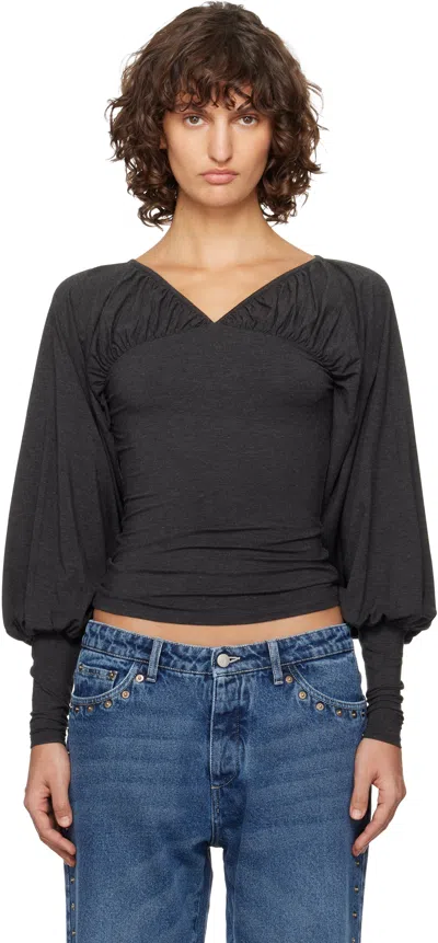 Paloma Wool Gray Tapioca Top In Black