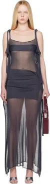 Paloma Wool Zanic Paneled Sheer Maxi Dress In Gray