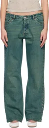 Paloma Wool Green Crowd Jeans In 830 Denim