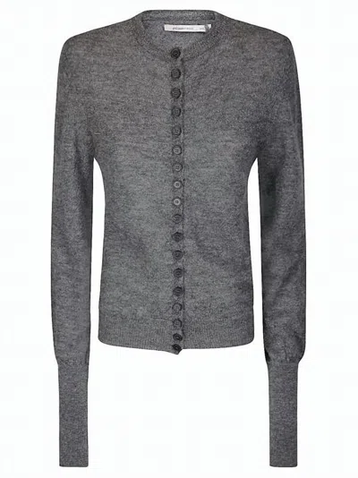Paloma Wool Grey Knit Cardigan With Button-down Front And Ribbed Cuffs In Gray
