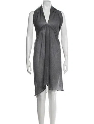 Pre-owned Paloma Wool Halterneck Mini Dress In Gray